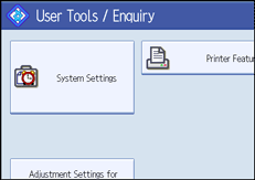 Operation panel screen illustration