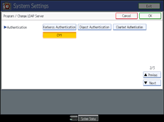 Operation panel screen illustration