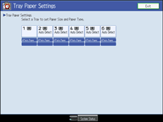 Operation panel screen illustration