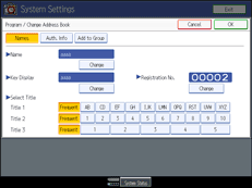 Operation panel screen illustration
