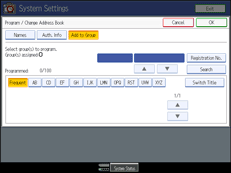 Operation panel screen illustration