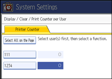 Operation panel screen illustration