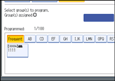 Operation panel screen illustration