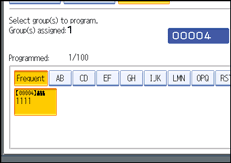 Operation panel screen illustration