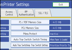Operation panel screen illustration
