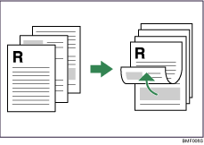 Illustration of duplex-flip on short edge (portrait)