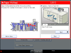 Operation panel screen illustration