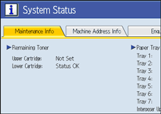 Operation panel screen illustration