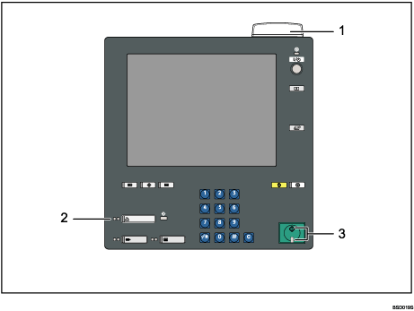 Status indicator numbered callout illustration