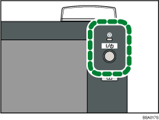 Illustrazione dell'interruttore di funzionamento.