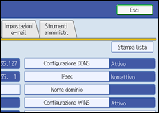 Illustrazione schermata pannello di controllo
