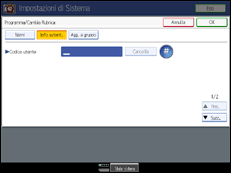 Illustrazione schermata pannello di controllo