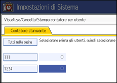 Illustrazione schermata pannello di controllo