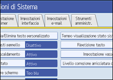 Illustrazione schermata pannello di controllo