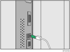 Illustrazione del collegamento del cavo Ethernet