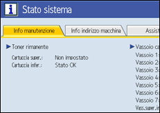 Illustrazione schermata pannello di controllo