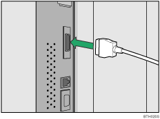 Иллюстрация подсоединения кабеля интерфейса IEEE 1284