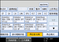 操作面板畫面圖示說明