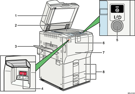 主機已編號插圖之圖示說明