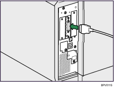 連接IEEE 1284介面電纜圖例