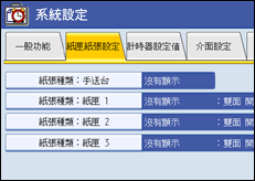 操作面板畫面說明圖