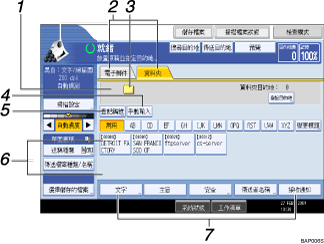 操作面板畫面圖例部位編號圖例