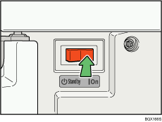 Ilustraci&oacute;n del interruptor de alimentaci&oacute;n principal