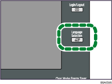 Ilustraci&oacute;n de la tecla Selecci&oacute;n de idioma