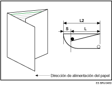 Ilustraci&oacute;n de plegado de carta hacia dentro