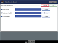 Ilustraci&oacute;n de la pantalla panel de mandos