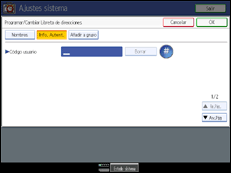 Ilustraci&oacute;n de la pantalla panel de mandos