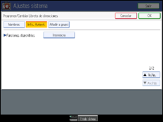 Ilustraci&oacute;n de la pantalla panel de mandos