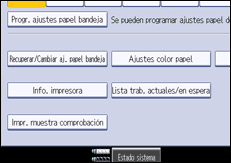 Ilustraci&oacute;n de la pantalla panel de mandos