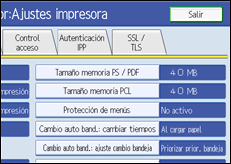 Ilustraci&oacute;n de la pantalla panel de mandos