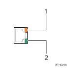 Ilustraci&oacute;n de llamada numerada de la ilustraci&oacute;n del puerto 10BASE-T/100BASE-TX