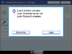 Abbildung der Bedienfeldanzeige