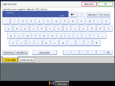 Abbildung der Bedienfeldanzeige