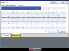 Abbildung der Bedienfeldanzeige