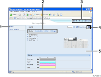 Nummerierte Abbildung des Webbrowsers