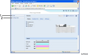 Nummerierte Abbildung des Webbrowsers