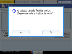 Ilustraci&oacute;n de la pantalla del panel de operaciones