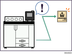 Ilustraci&oacute;n de supervisi&oacute;n de la m&aacute;quina mediante el ordenador