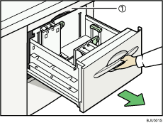 Ilustraci&oacute;n de la bandeja de gran capacidad para grandes formatos