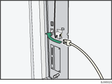 ilustraci&oacute;n de la conexi&oacute;n del cable de Ethernet