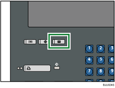 Ilustraci&oacute;n de la tecla Ajustes de papel de bandeja