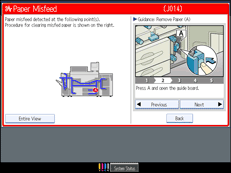 Operation panel screen illustration