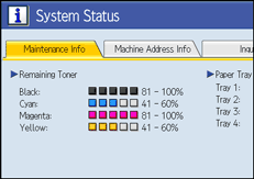 Operation panel screen illustration