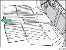 Finisher shift tray illustration