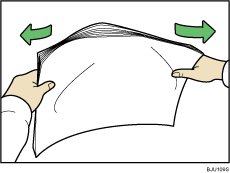 illustration of fanning the paper