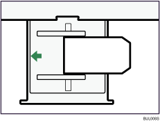 Illustration of loading envelopes in the Wide Large Capacity Tray
